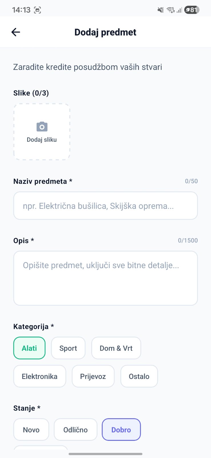 Dodavanje predmeta